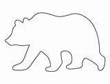Bear Printable Pattern Grizzly Outline Template Applique Stencils Patterns Polar Patternuniverse Animal Crafts Stencil Bears Drawing Templates Print Use Silhouette sketch template