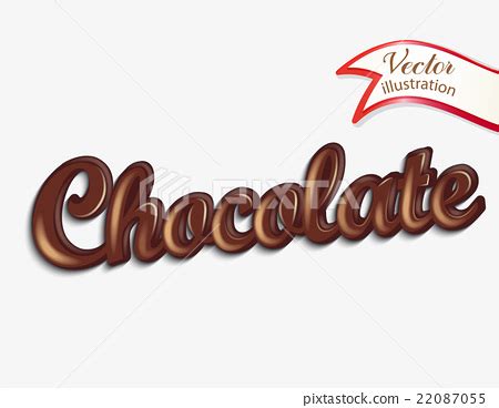 chocolate label inscription stock illustration  pixta