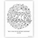 Coloring Happy Mother Printable Mothers Pages Color Printables Review Write Stars sketch template
