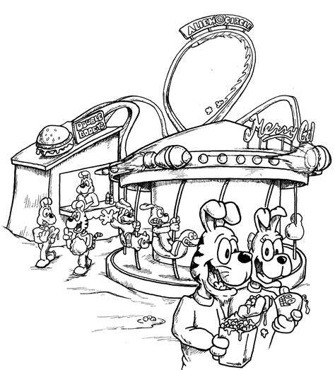 carnival rides coloring pages   print