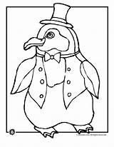 Penguin Coloring Pages Cartoon Christmas Hat Clipart Cute Kids Printable Penguins Tuxedo Cliparts Library Animal Print Collection Ultimate Popular Coloringhome sketch template