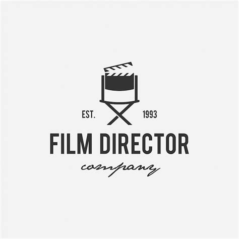 premium vector creative logo design film cinema director tv company