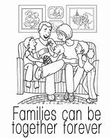 Together Forever Families Coloring Family Teaching Lds Eternal Pages Zip Box  Time sketch template