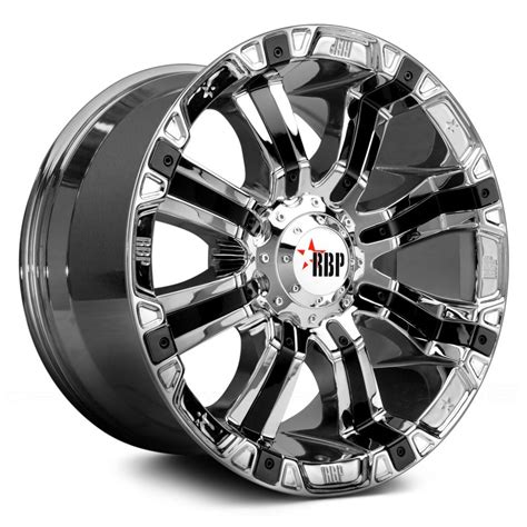 rbp  chrome  black inserts chrome wheels black wheels car
