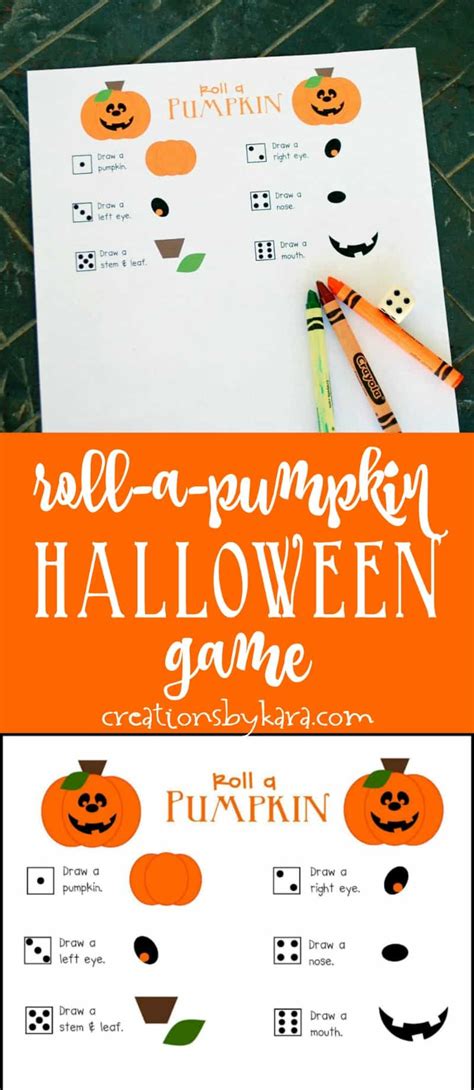 roll  pumpkin halloween game