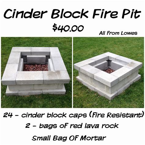 landscape blocks lowes unique fire pit   cinder blocks fire pit