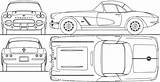 Corvette Chevrolet Blueprint C1 1958 Blueprints 1960 Car 1956 1959 3d Cars Related Posts Plans Racing Blueprintbox Drawingdatabase sketch template