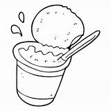 Iogurte Branco Vetor Ilustração sketch template