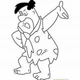 Coloring Fred Flintstone Wilma Pages Frederick Coloringpages101 Kids Online sketch template