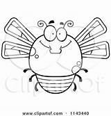 Dragonfly Clipart Cartoon Chubby Smiling Coloring Thoman Cory Outlined Vector Mad Royalty Collc0121 Protected sketch template