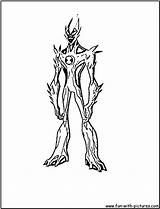 Coloring Ben Pages Swampfire Alien Force Waybig Ultimate Library Clipart Popular sketch template