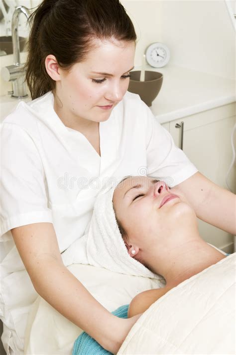 spa massage stock image image  hand female face people
