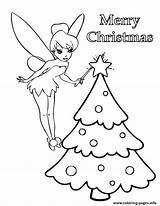 Christmas Coloring Tree Tinkerbell Pages Printable Print Info Color sketch template