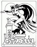 Catwoman Coloring Pages Batman Cat Kids Color Print Comic Book Colouring Colorear Para Printable Women Adult Google Nine Tails Woman sketch template