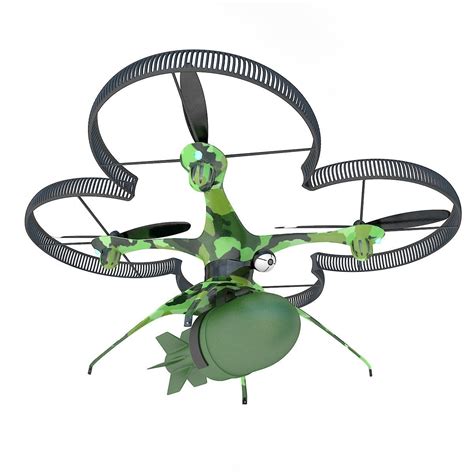 military drone quadcopter  bomb  cgtrader