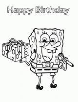 Coloring Birthday Pages Spongebob Happy Clipart Birth Boys Cake Related Popular Coloringhome Library Template sketch template
