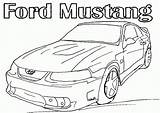 Coloring Mustang Car Pages Ford Popular sketch template