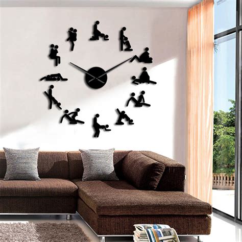 Bachelorette Game Sexy Diy Large Wall Clock Home Decor Frameless Room