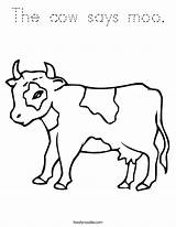 Cow Moo Says Coloring Built California Usa sketch template