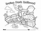 Coloring Train Pages Christmas Railroad Crossing Children Park Printable Getcolorings Irvine Childrens Color Pumpkin Fun Rides Grade Print Event Boat sketch template