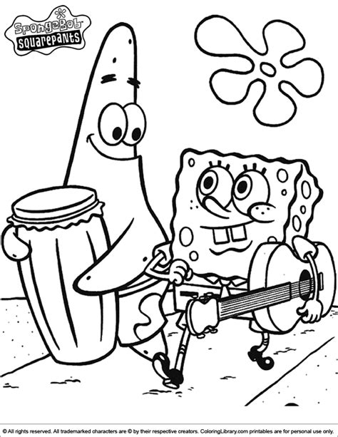 spongebob coloring page cartoon coloring pages cute coloring pages
