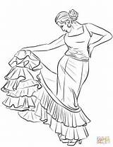 Danseuse Flamenco Dancer Espagnole Espagne Kolorowanka Danseres Spaanse Tancerka Druku Espanhol Kolorowanki Tango Bailaoras Kleurplaat Kleurplaten Spagnolo Pascher Remarquable Wydruku sketch template