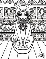Bastet Egyptian Malvorlagen Template Sphynx Ausmalbilder sketch template