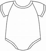 Onesie Baby Clipart Template Onsie Templates Printable Outline Clip Cliparts Library Red Size sketch template