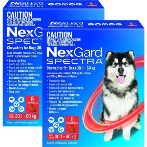nexgard spectra  extra large dogs  kg red  pack woolworths