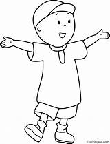 Caillou Coloringall Welcoming Print Coloringpages101 sketch template