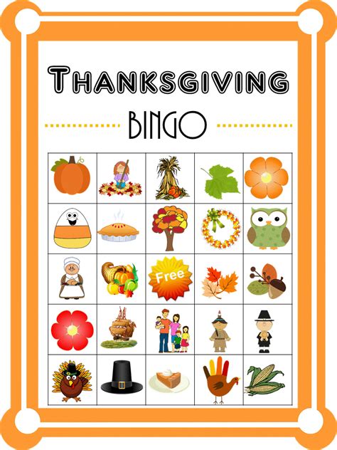 happy place  thanksgiving bingo  variations printables