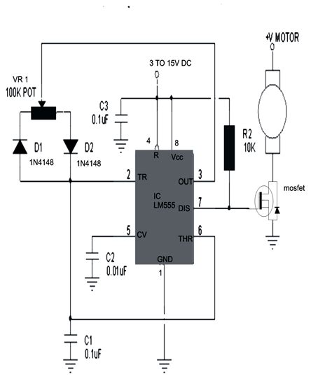 dc motor speed controller circuit diagram