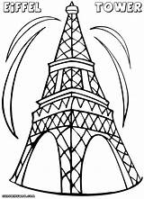Tower Coloring Eiffel Pages sketch template