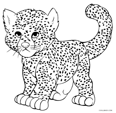 baby cheetah coloring page  printable coloring pages