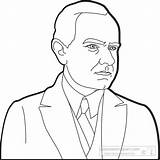 Coolidge Calvin President Outline Clipart Presidents American Classroom Members Transparent Available Gif sketch template