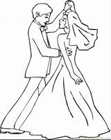 Coloring Wedding Pages Printable Popular sketch template