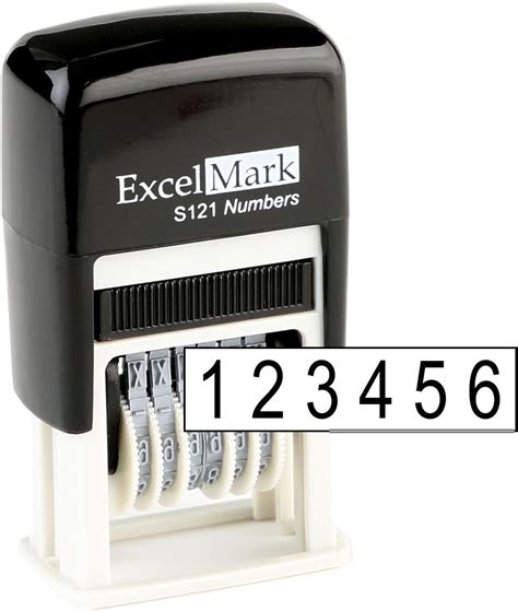 amazoncom excelmark  inking rubber number stamp black numbering