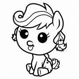 Pony Applejack Fluttershy Coloringhome Dragoart sketch template