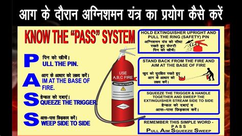 fire extinguisher    pass system  hindi safety officer  training