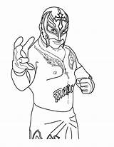 Coloring Mysterio Rey Wrestling Wwe Entertainment Pages Smackdown Mask Getdrawings Drawing sketch template