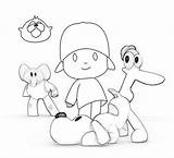 Pocoyo Pages Coloring Color Printable Colouring Kids sketch template