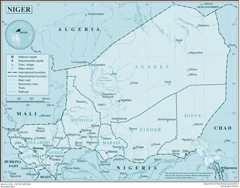Large Detailed Political And Administrative Map Of Niger