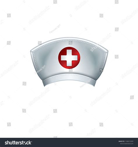 nurse hat isolated vector illustration stock vector royalty