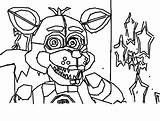Foxy Coloring Pages Funtime Nightmare Fnaf Old Drawing Color Freddy Printable Getcolorings Getdrawings Popular Print Colorings Colorin sketch template