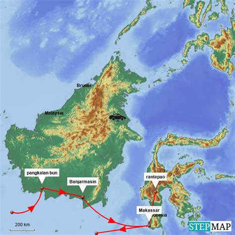 stepmap borneo  sulawesi landkarte fuer indonesia