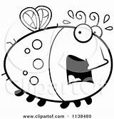 Scared Chubby Outlined Fly Clipart Cartoon Cory Thoman Coloring Vector 2021 sketch template