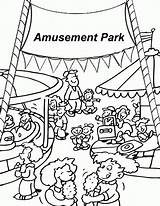 Coloring Park Pages Fair Amusement Carnival Color Clipart Food Print County Printable Getcolorings Popular Coloringhome sketch template