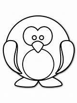 Coloring Penguin Pages Cute Printable Easy Animal Cartoon Baby Penguins Clipart Cliparts Colouring Outline Christmas Drawing Color Preschool Mummy Kids sketch template