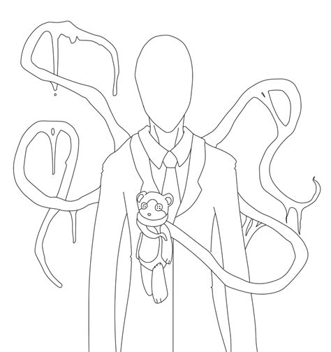 slender man coloring pages sketch coloring page