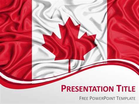 canada flag powerpoint template presentationgocom
